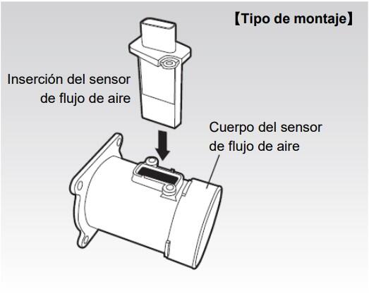 1. Para el "Tipo de montaje", el sensor y el cuerpo del sensor de flujo de aire están integrados.