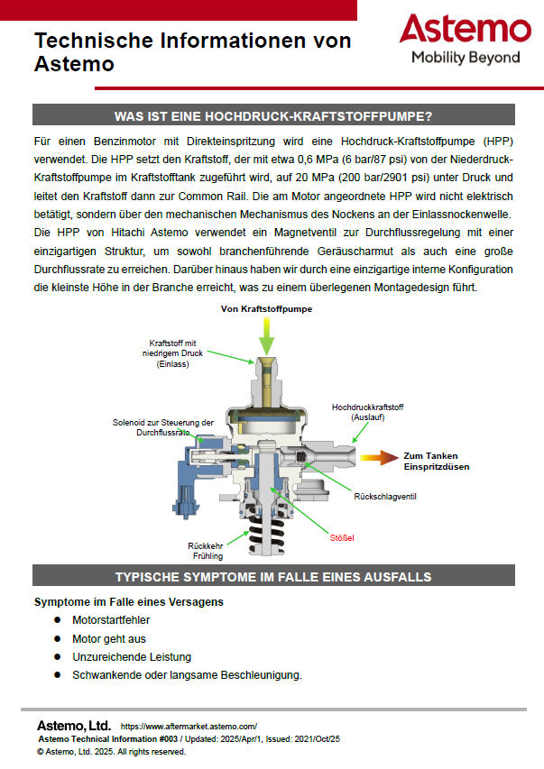 WAS IST EINE HOCHDRUCK-KRAFTSTOFFPUMPE?