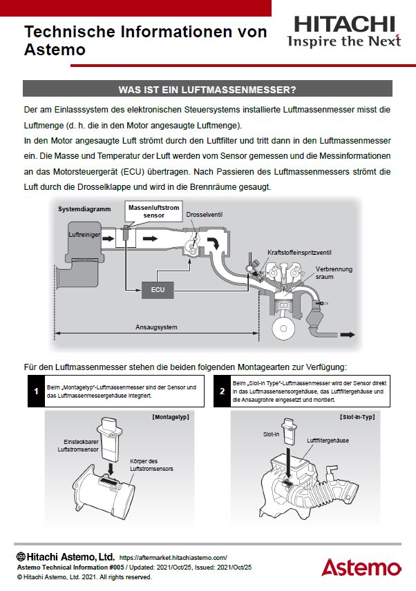 WAS IST EIN LUFTMASSENMESSER?