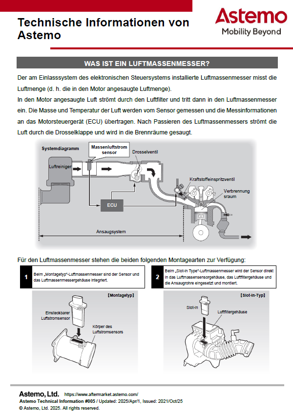 WAS IST EIN LUFTMASSENMESSER?