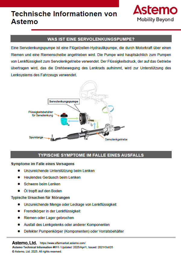 WAS IST EINE SERVOLENKUNGSPUMPE?