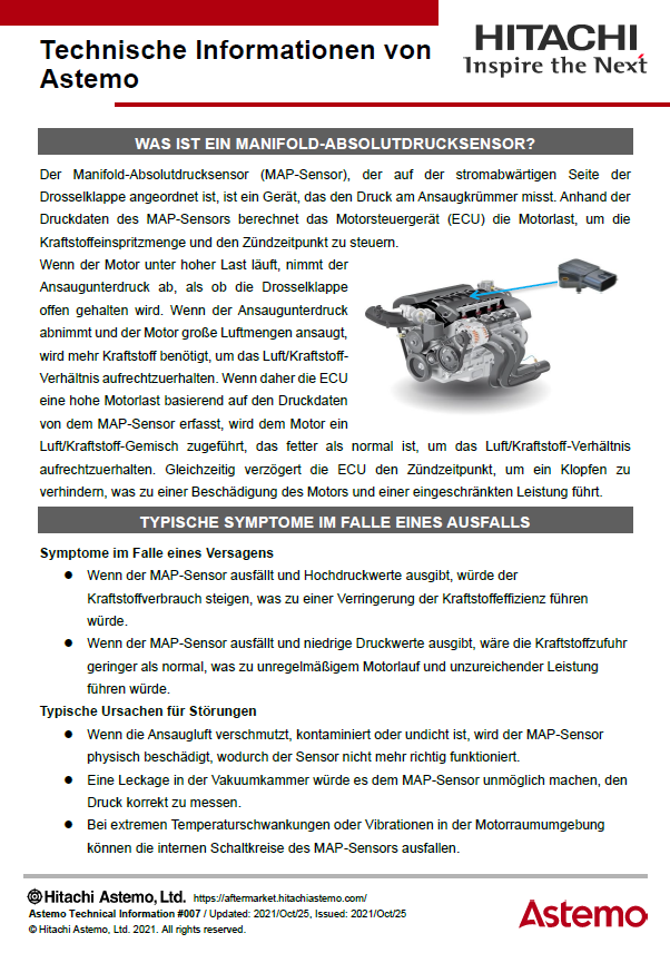 WAS IST EIN MANIFOLD-ABSOLUTDRUCKSENSOR?