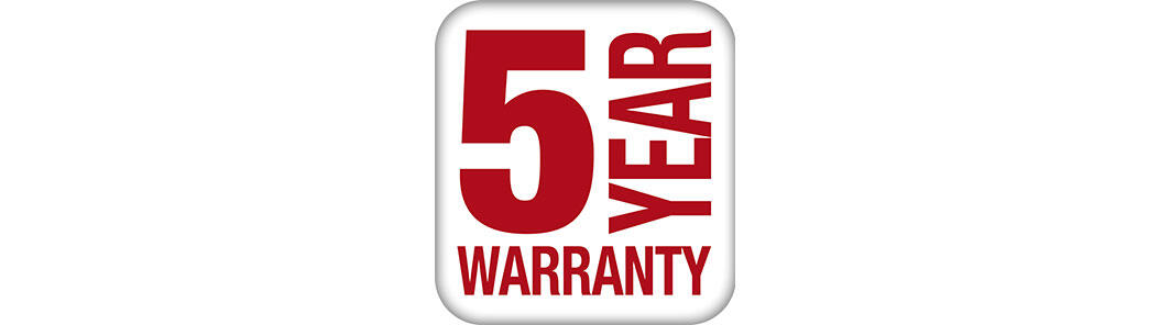 5 year warranty