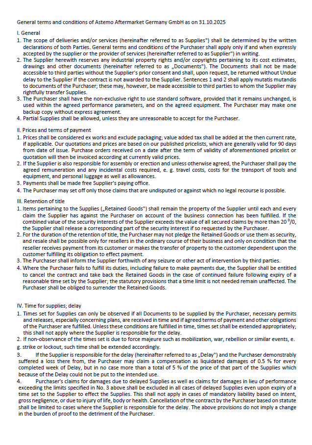 General Terms & Conditions 