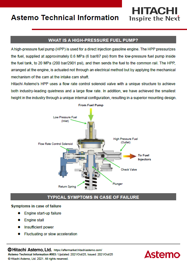 WHAT IS A HIGH-PRESSURE FUEL PUMP?
