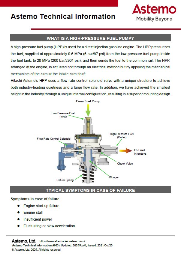 WHAT IS A HIGH-PRESSURE FUEL PUMP?