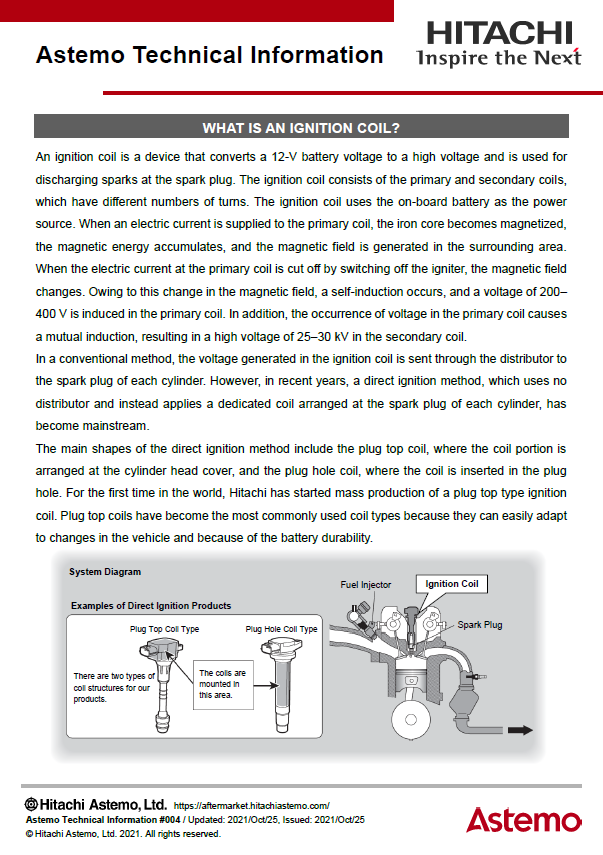 WHAT IS AN IGNITION COIL?