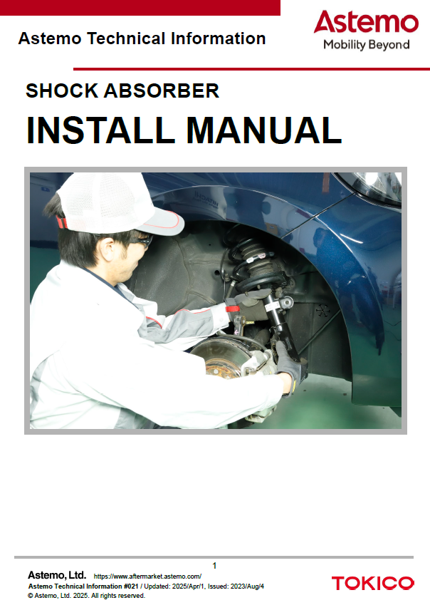 SHOCK ABSORBER INSTALL MANUAL