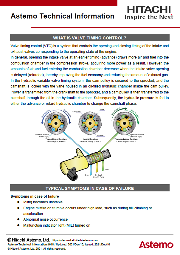 WHAT IS VALVE TIMING CONTROL?