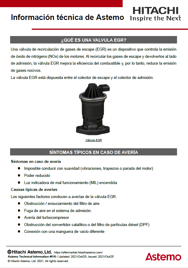 ¿QUÉ ES UNA VALVULA EGR?