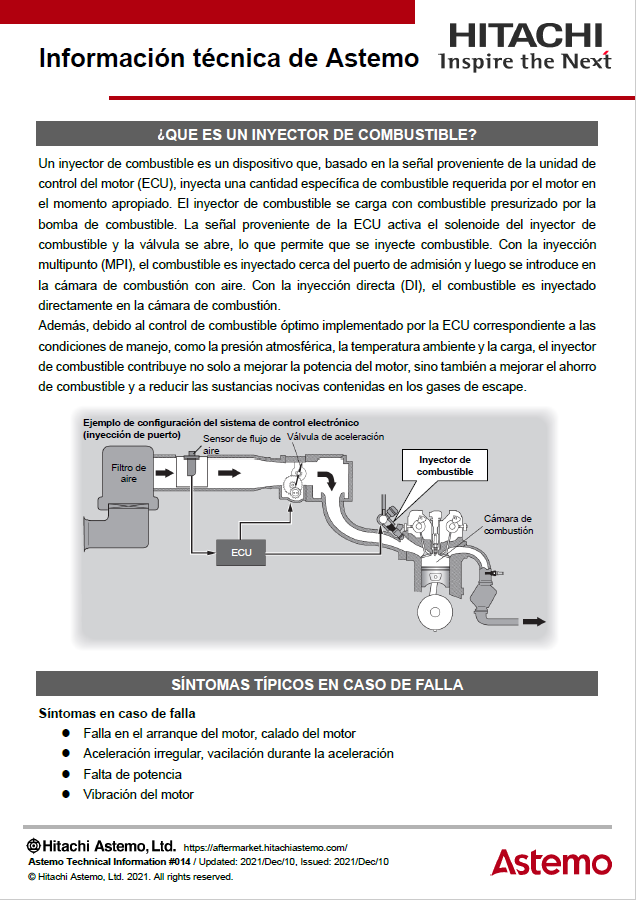 ¿ QUE ES UN INYECTOR DE COMBUSTIBLE?