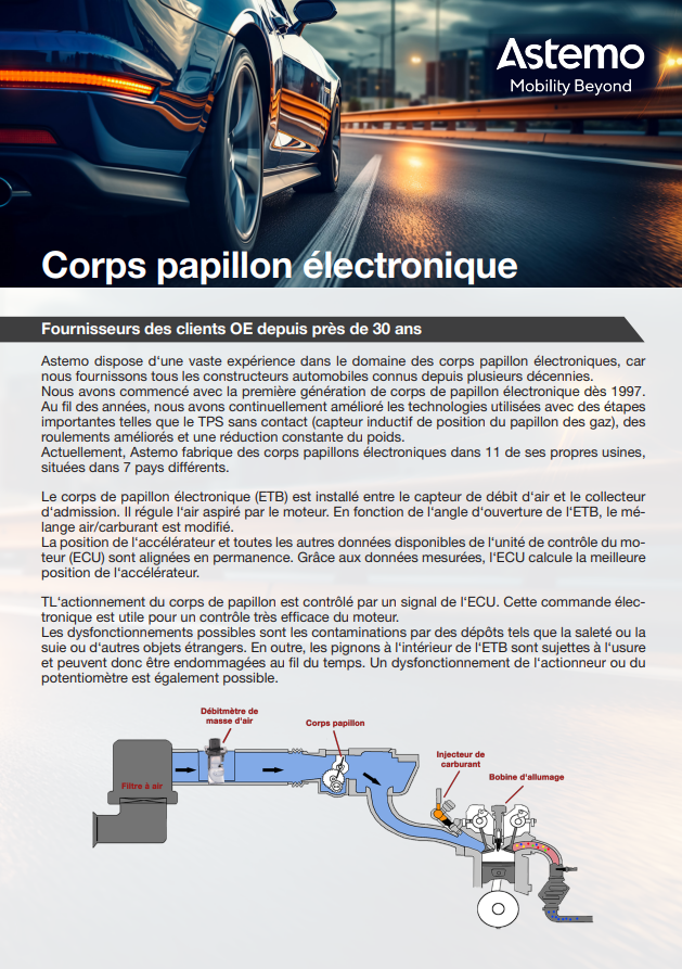 Corps papillon électronique