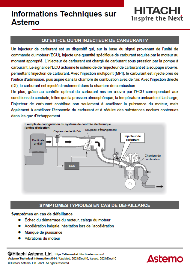 QU'EST-CE QU'UN INJECTEUR DE CARBURANT?