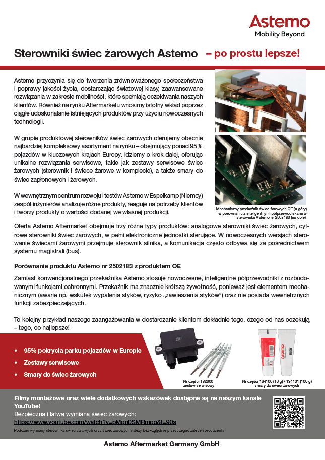 Artykuł dotyczący sterowników świec żarowych