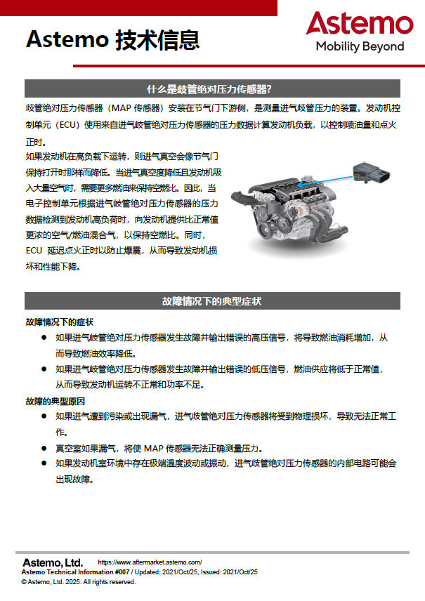 什么是歧管绝对压力传感器？